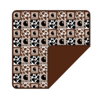 Couverture d'emmaillotage pour bébé en bambou, double couche (1 couche unie, 1 couche imprimée), 50x50 pouces