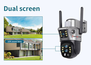 WERYSAFE 12MP 10X Zoom 4G Sim Dual Screen Solar PTZ <strong>Camera</strong> V380 Outdoor 6K Three Lens <strong>Security</strong> Tracking CCTV Cameras - Product Image 2