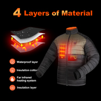 Kunden spezifische Heiz zonen USB Electric Fleece beheizte Winter jacke Mans Selbst heiz jacke mit Akku 5v 7.4v