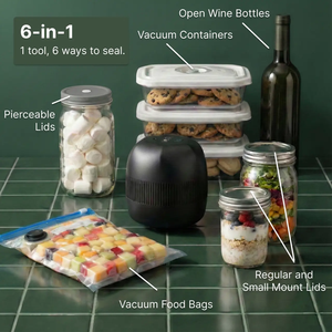 2025 vente chaude automatique pot scellant sous vide Machine petit et Portable ménage électrique Mason <span class=keywords><strong>Jar</strong></span> scellant sous vide - Product Image 3