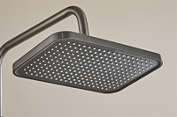 Ensemble de douche intelligent avec affichage numérique et lumière d'ambiance, mitigeur thermostatique à poignée unique, construction en laiton finition noircie