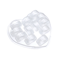 Offre Spéciale boîte d'emballage de Macaron en plastique transparent personnalisé, boîte à bonbons en forme de cœur avec plateau