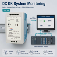 Alimentation électrique sur rail DIN MDR-100-24 24V 4A avec contact de relais DC OK pour la surveillance du système, armoire de contrôle industrielle