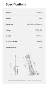 Supporto per fotocamera DSLR a scatto rapido con morsetto Ulanzi TH04 per luce da scrivania per fotografia - Product Image 6
