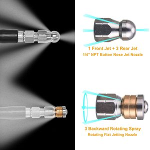 Kit de manguera para lavadora a presión Sl, diámetro interior de 6 mm, pulverizador ajustable para limpieza de automóviles y desatascado de desagües - Product Image 2