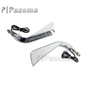 Rétroviseur latéral arrière de <span class=keywords><strong>moto</strong></span> avec feux de circulation LED pour Harley Cross Bones 2008-2009 pour Harley Dyna modèles 1984-2014 - Product Image 5