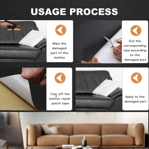Self Adhesive Leather Patch 0.55mm Lychee Pattern For Sofa Repair Home Textiles - Product Image 4