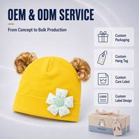 Gorro de Bebé con Pelo Rizado y Decoración de Flores, Accesorios de Fotografía para Recién Nacidos, Algodón Suave, Listo para Enviar