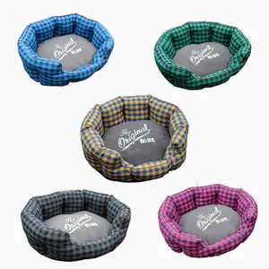 PET771 Faux suede other pet beds & accessories Classic plaid CAT BEDS Nonwoven embossed pet dog bed