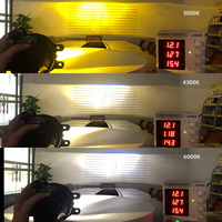 Projecteur Bi-LED F90 3-en-1 3000K, 4300K, 6000K, 3,0 pouces, 12V, étanche IP68, en aluminium aéronautique pour automobile
