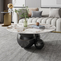 Table d'appoint de luxe en marbre pour salon, table basse d'angle en marbre pour canapé de salon