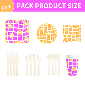 DAMAI Wildflower <b>Plates</b> and Napkins Party Supplies Wildflower Baby <b>Shower</b> Decorations for Spring Picnic Tea Party Serves 8 - Product Image 6