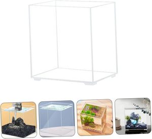 Acquario Rettangolare Trasparente in Acrilico per Decorazione da Scrivania, per Pesci <span class=keywords><strong>e</strong></span> Accessorio Elegante - Product Image 5