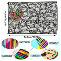 Couverture à colorier en gros avec marqueurs, couverture personnalisée en polaire lavable, jeté douillet DIY pour cadeau de Noël, fabricant OEM