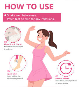 SHADOMAGIC BA102 Gel Adhesivo Corporal para Ropa de Marca Privada, Fuerte Fijación, Larga Duración (48-72 Horas), Resistente al Agua y al Sudor - Product Image 5