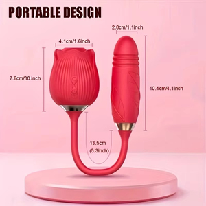 Vibrador <span class=keywords><strong>de</strong></span> Succión para Vagina con Forma <span class=keywords><strong>de</strong></span> Rosa para Mujeres, Estimulador <span class=keywords><strong>de</strong></span> Clítoris, Punto G y Pezones, Juguete Sexual Potente para Parejas - Product Image 6