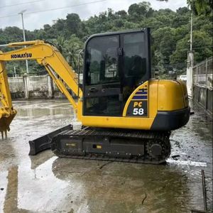 Mini-excavatrice Komatsu PC58 d'occasion importée, 5,8 tonnes, haute performance, nouvelle arrivée du Japon, en vente, moteur Cummins, pompe, certifiée CE - Product Image 1