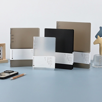 Nouvelles couvertures de carnet en PP de style moderne pour agenda à feuilles mobiles, vente en gros, formats A5/A6, personnalisables avec impression, cadeau, Chine