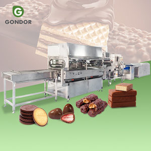 Small-Chocolate-Enrobe-<b>Machine</b> Enrobe Type Belt 1000mm Chocolate Enrober <b>Machine</b> Untuk Biskuit - Product Image 1