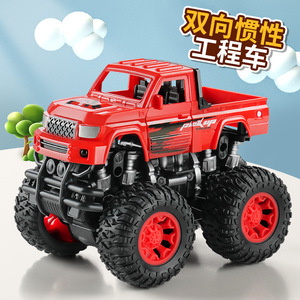 9 Pièces Jouets de Simulation en Plastique : Modèles de Voitures, Camions d'Ingénierie et Voitures Grimpantes à Grandes Roues pour Enfants - Product Image 3