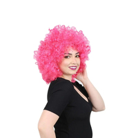 Perruque de Clown Frisée Crépue Afro pour Cosplay Anime Fête Noël Halloween Déguisement Amusant