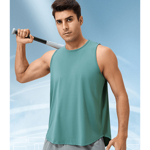 OEM Wholesale High Quality Quick Dry Eco-Friendly Breathable 100% Polyester Men Sleeveless Workout Made in Pakistan - Product Image 4