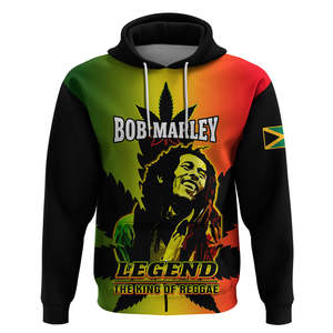 Sweat-shirts à capuche personnalisés avec logo Legend <span class=keywords><strong>Bob</strong></span>, imprimés intégralement, style Vibe, sweat-shirt décontracté unisexe - Product Image 4