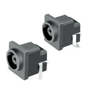 Розетка питания DC-038A, DIP, 12.5x11x14.5 мм, внешний диаметр 9.0 мм, черная, соответствует стандарту ROHS, 30В 1А, для печатных плат/гибких печатных плат, RF - Product Image 1