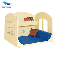 Ensemble de meubles de coin lecture en bois pour enfants pour les écoles maternelles, les garderies, les salles de classe, les zones calmes et d'apprentissage