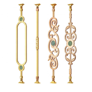 Bán Chạy Nhất Phật Sơn Nhà Sản Xuất Mạ Vàng Baluster Vàng Brass Cầu Thang Tay Vịn - Product Image 2