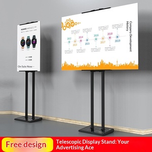 Support publicitaire Art Déco réglable et détachable en métal sur pied pour affiches grand format, en panneau KT - Product Image 5