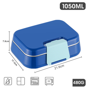 Insulated Stainless Steel Bento <b>Box</b> 1450ml 304 Stainless Steel 2-Layer Leakproof <b>Lunch</b> <b>Box</b> with Custom Logo for Adults Kids - Product Image 2