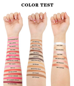 Nuevo conjunto de paleta de contorno de colorete de tinte de cara cremoso, colorete <span class=keywords><strong>crema</strong></span>, Etiqueta Privada, Resaltadores bronceadores brillantes de la mejor calidad - Product Image 3