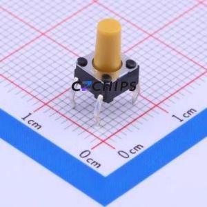 B3F-1072 Tactile Switch Through hole Component (THT)-4P,6x6mm Switch Single Pole Single Throw Round Button 1.5N Through Hole - Product Image 1