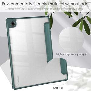 Cao cấp da Folio đứng trong suốt trở lại Tablet Bìa trường hợp đối với <span class=keywords><strong>Sumsung</strong></span> <span class=keywords><strong>Galaxy</strong></span> <span class=keywords><strong>Tab</strong></span> A9 cộng với với chủ bút chì - Product Image 5