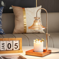 Lampe d'aromathérapie électrique à intensité variable romantique pour bougie de chevet de chambre à coucher diffusant le parfum aucun feu ne peut monter et descendre