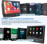 Stéréo de voiture Carplay sans fil portable-écran tactile de voiture HD IPS de 7 pouces, écran automatique Android pour voiture, avec autoradio FM