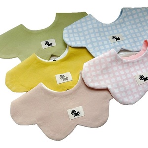 Bavaglini in cotone per neonati in stile coreano, assorbenti, a doppio lato, con motivi animali/cartoni animati/a pois, per neonati 0-2 anni - Product Image 5
