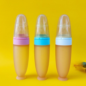 Produits maternels et infantiles : <span class=keywords><strong>Biberon</strong></span> cuillère souple en silicone de qualité alimentaire pour céréales de riz et aliments complémentaires pour bébés - Product Image 1