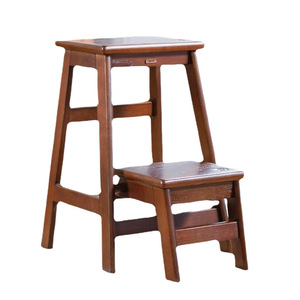 Nalanduohao Solid Wood Folding Stool High Chair Dual Purpose Shoe Changing <b>Step</b> Stool Modern Design Home Use - Product Image 5