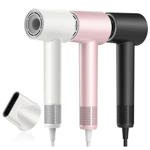 US Warehouse Dropshipping 110000 RPM High Speed Professional Salon Equipment Ionic Portable Hair Dryer With Magnetic Nozzle