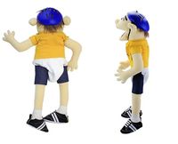 Expédition rapide 30cm grand Jeffy garçon marionnette à main enfants poupée douce talk show accessoires de fête poupée de noël jouets en peluche marionnette enfants Gi