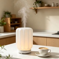 Diffuseur d'huiles essentielles électrique USB, diffuseur d'arômes en verre fait main, humidificateur d'air en verre avec lumière LED