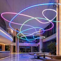 Tube néon LED flexible en silicone RGBW 24V 360 degrés avec télécommande et variateur d'intensité pour éclairage architectural et signalétique