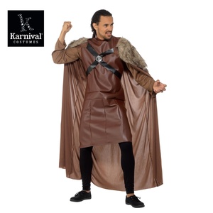 Whole Sale <strong>Men's</strong> Adult Halloween Party Performance Costume Medieval Knight TV Movie Carnival Cosplay Kits Black Cape <strong>Tunic</strong> - Product Image 3