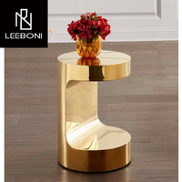 Prix d'usine Mobilier de salon moderne et luxueux sur mesure Table d'appoint en marbre à miroir Table basse
