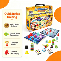 Jeu de réflexes rapide 4 en 1, jeu de société interactif familial, jeu éducatif pour enfants, entraînement à la réaction, jeux de table pour fêtes