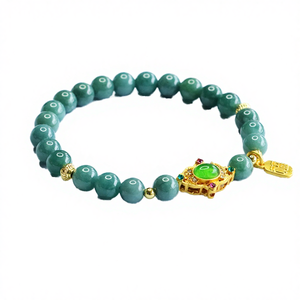 Pulsera de Cuentas de Jade Birmano Azul de Moda para Mujer Juanyu - Joyería de Piedra Natural para Regalo - Product Image 4