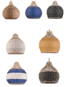 Lustre en rotin design moderne pour la maison abat-jour décoratif fait à la main <span class=keywords><strong>salon</strong></span> table à manger restaurant lampe suspendue à <span class=keywords><strong>LED</strong></span> - Product Image 2
