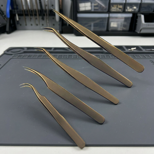 Pinzas de Precisión ASAP de Acero Inoxidable Color Oro Rosa de 10 mm para Extensiones de Pestañas, para Artistas Profesionales de Pestañas, Calidad Premium - Product Image 1